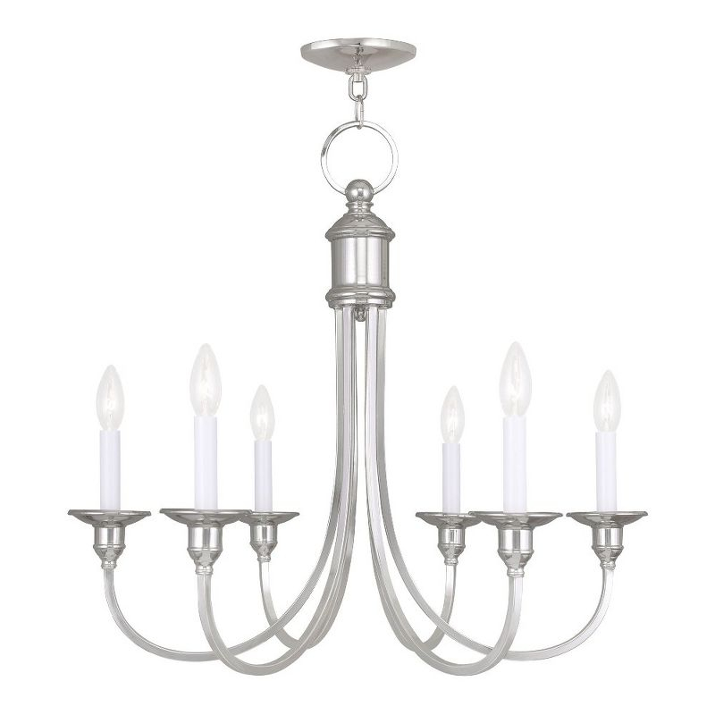 Livex Lighting Cranford 6 - Light Chandelier in  Polished Nickel