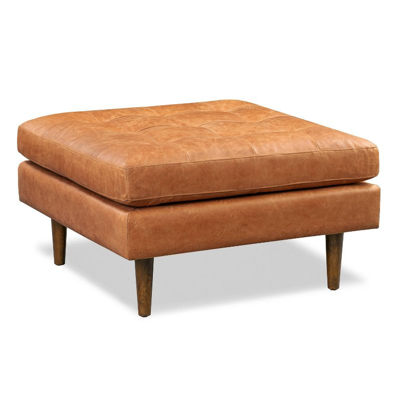 Florence Ottoman Cognac Tan - Poly & Bark