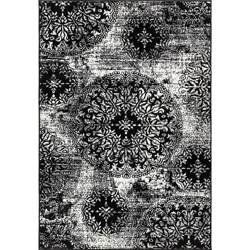 Unique Loom 4' 0 x 6' 0 Sofia Grand Black Area Rug