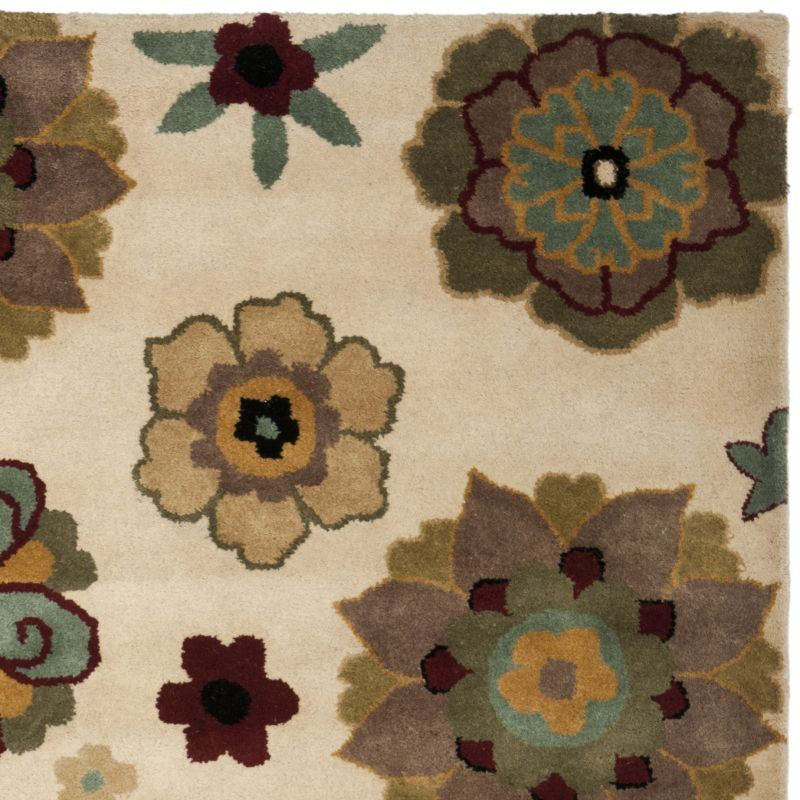 Soho SOH701 Hand Tufted Indoor Area Rug - Ivory/Multi - 6'x9' - Safavieh