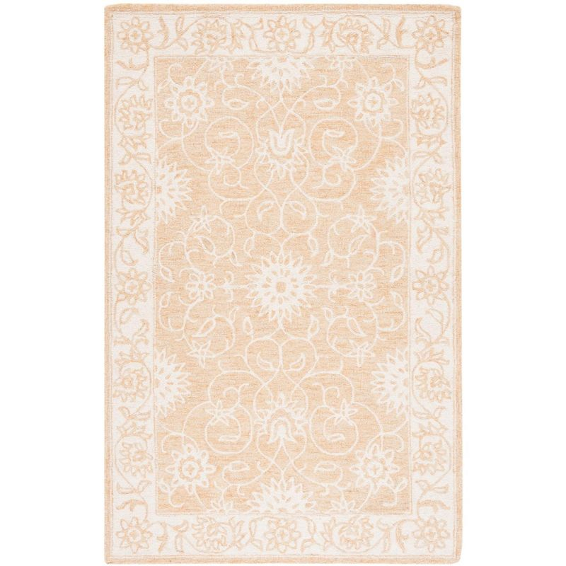 Jardin JAR601 Hand Tufted Accent Rug - Yellow/Ivory - 3'x5' - Safavieh