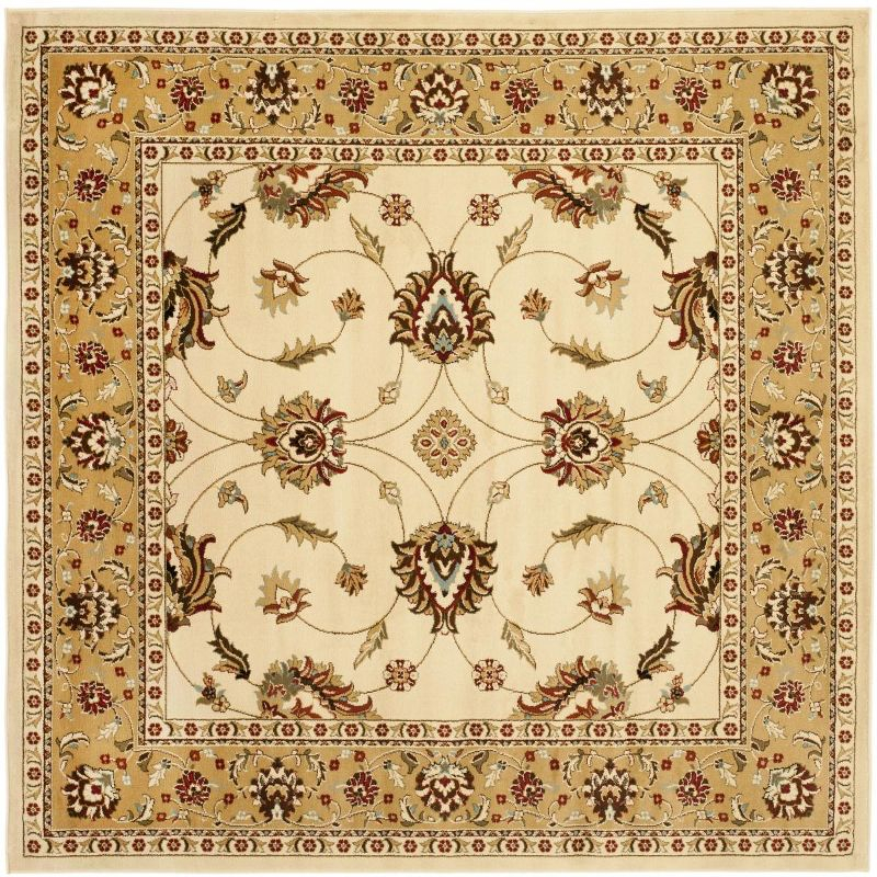 Lyndhurst LNH553 Power Loomed Area Rug - Ivory/Beige - 6'7"x6'7" - Safavieh