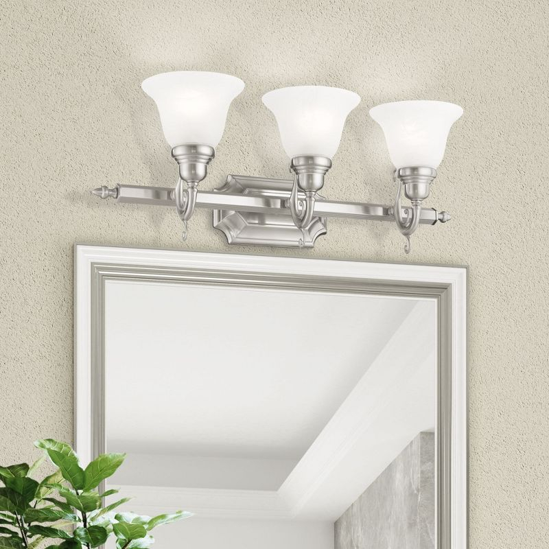 Livex Lighting French Regency 3 - Light Vanity in  Brushed Nickel