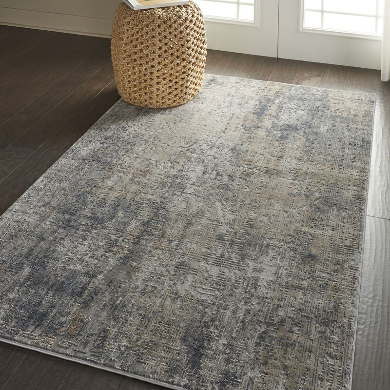 Nourison Rustic Textures Abstract Indoor Area Rug Grey/Beige 3'11" x 5'11"