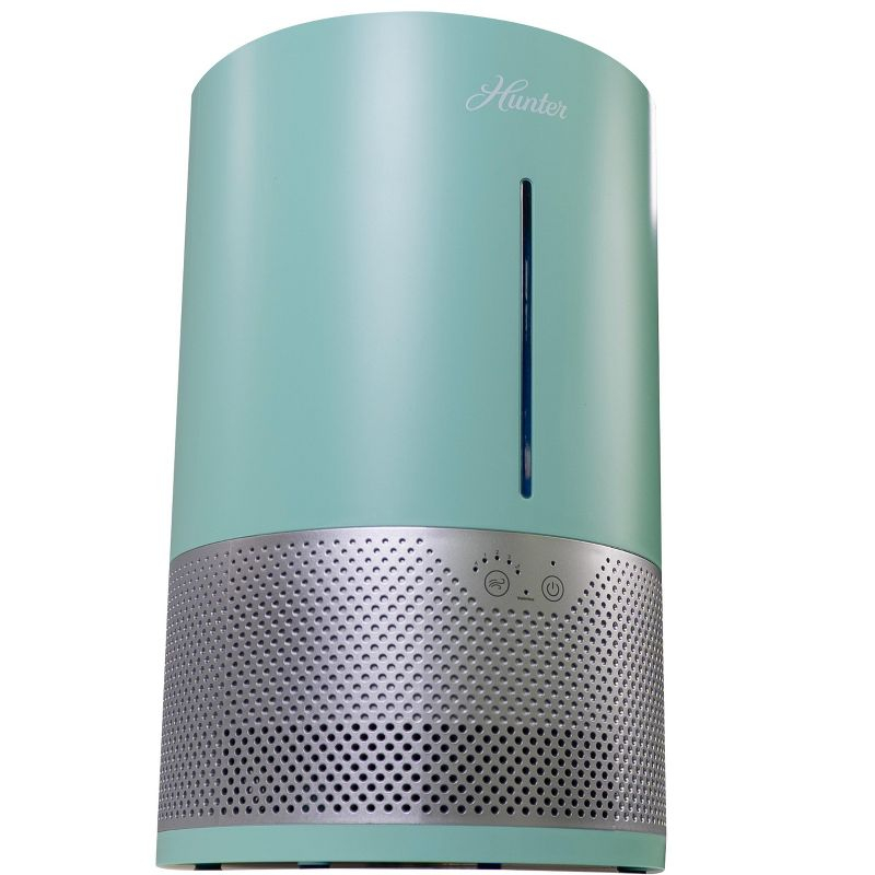 Hunter Fan Company Aspire 1.2 Gal Evaporative Humidifier with PermaWick Filter, Humidifiers for Bedroom, Humidifier Large Room. Aqua