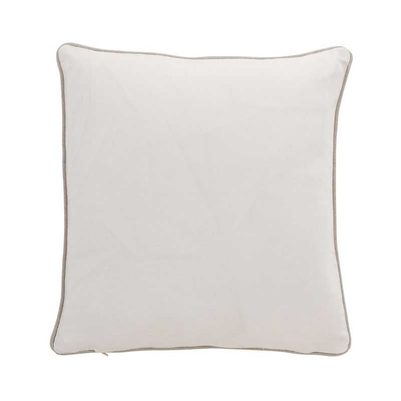 Saro Lifestyle Poly-Filled Embroidered Throw Pillow With Flower Design, Gold, 18" x 18"