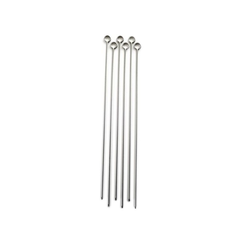 Norpro Stainless Steel 12-Inch Barbeque Skewers, Set of 6
