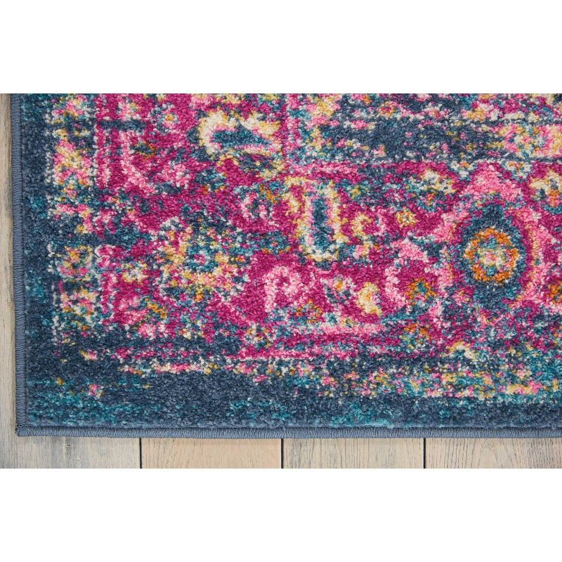 Nourison Passion Medallion Bohemian Indoor Rug Blue 5'3" x 7'3"