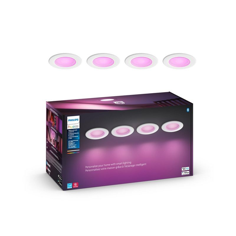 Philips Hue Bluetooth 5/6" High Lumen Recessed Downlight (4-pack)