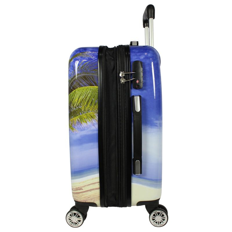 World Traveler Palm Tree 2-Piece Hardside Carry-On Spinner Luggage Set