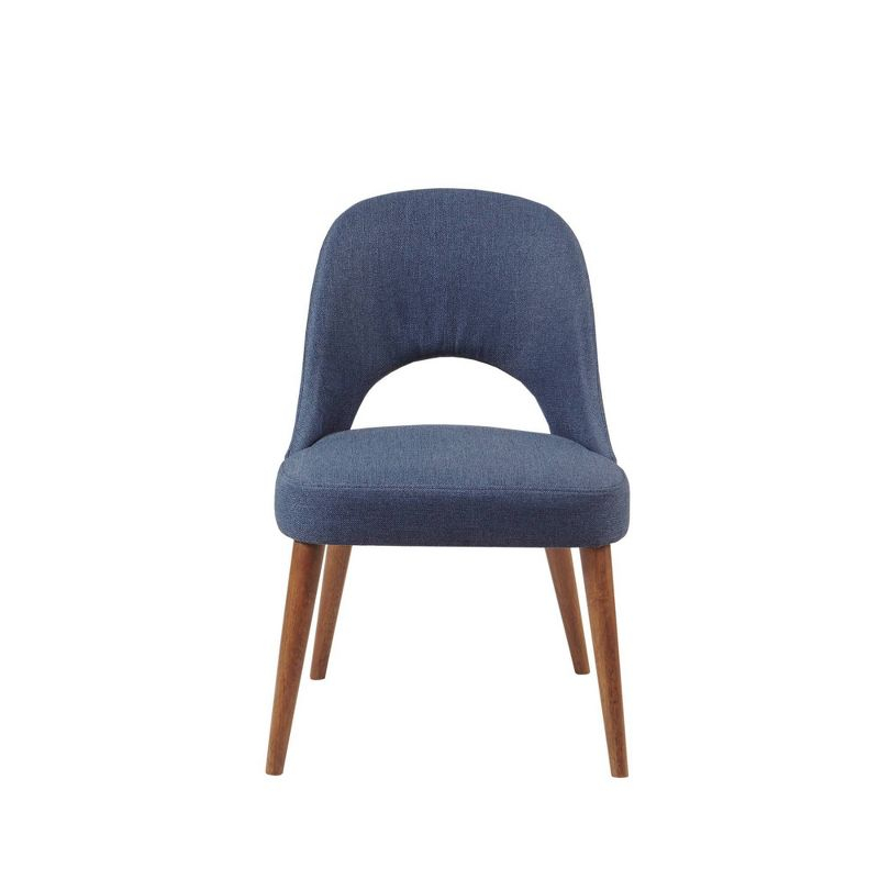 Ink+Ivy Set of 2 Nola Dining Side Chairs Navy: Upholstered, Wood Legs, Modern Style, Foam Cushion