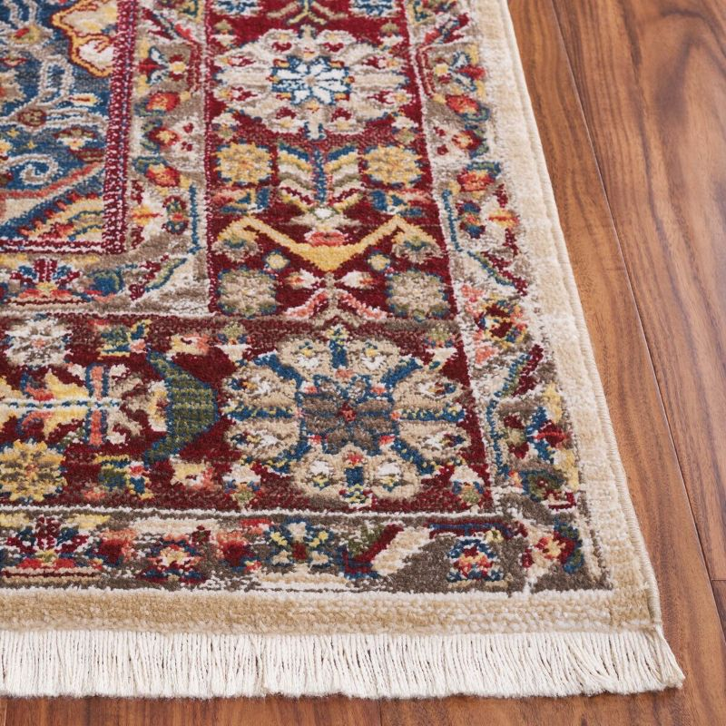Kashan KSN305 Power Loomed Area Rug - Ivory/Red - 9'x12'6" - Safavieh