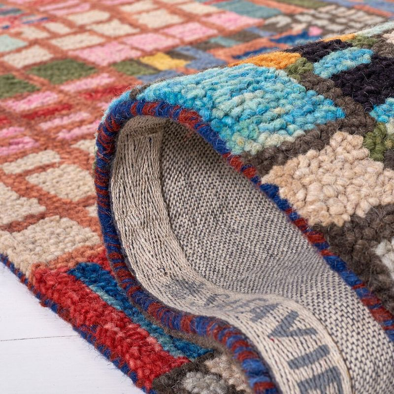 Aspen APN517 Hand Tufted Indoor Area Rug - Ivory/Black - 5'x5' - Safavieh