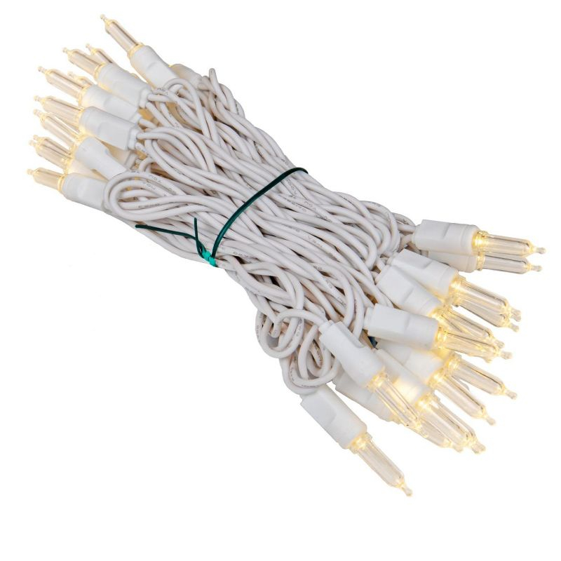 Novelty Lights Warm White 35 light T5 Traditional LED Christmas Mini Light Set (White Wire, 11.5 Feet)