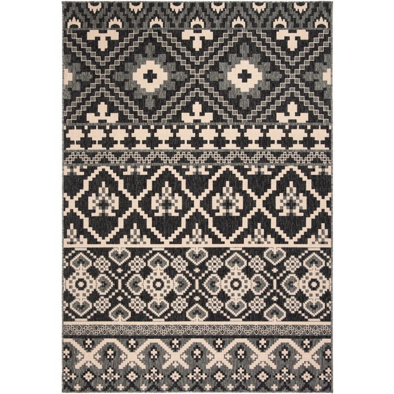 Veranda VER097 Power Loomed Indoor/Outdoor Area Rug - Grey/Beige - 8'x10' - Safavieh.