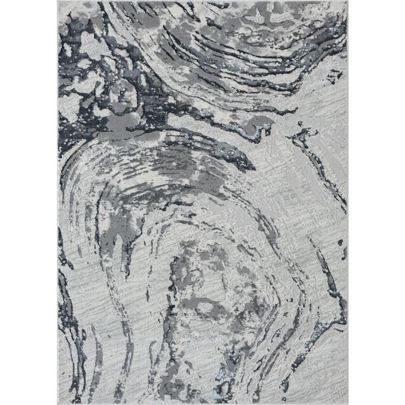 Luxe Weavers Marble Swirl Gray 5x7 Area Rug