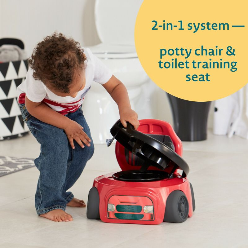 The First Years Training Wheels Racer Potty Chair and Toddler Toilet Seat