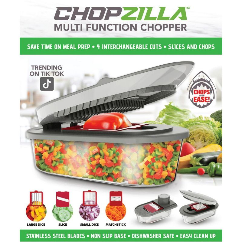 Chopzilla Gray Multi Function Chopper with 4 Blades