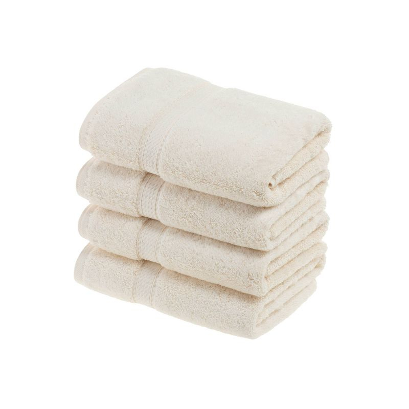 Luxury Cotton Heavyweight Ultra-Plush Hand Towel Set of 4, Cream - Blue Nile Mills