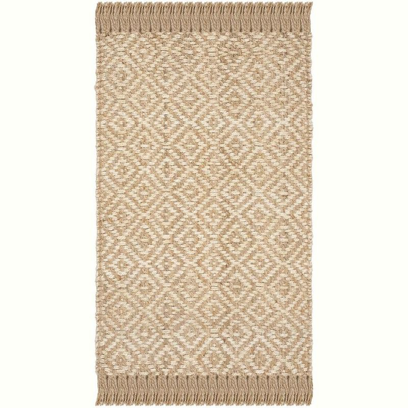 Natural Fiber NF266 Hand Woven Indoor Area Rug - Ivory/Natural - 4'x6' - Safavieh.