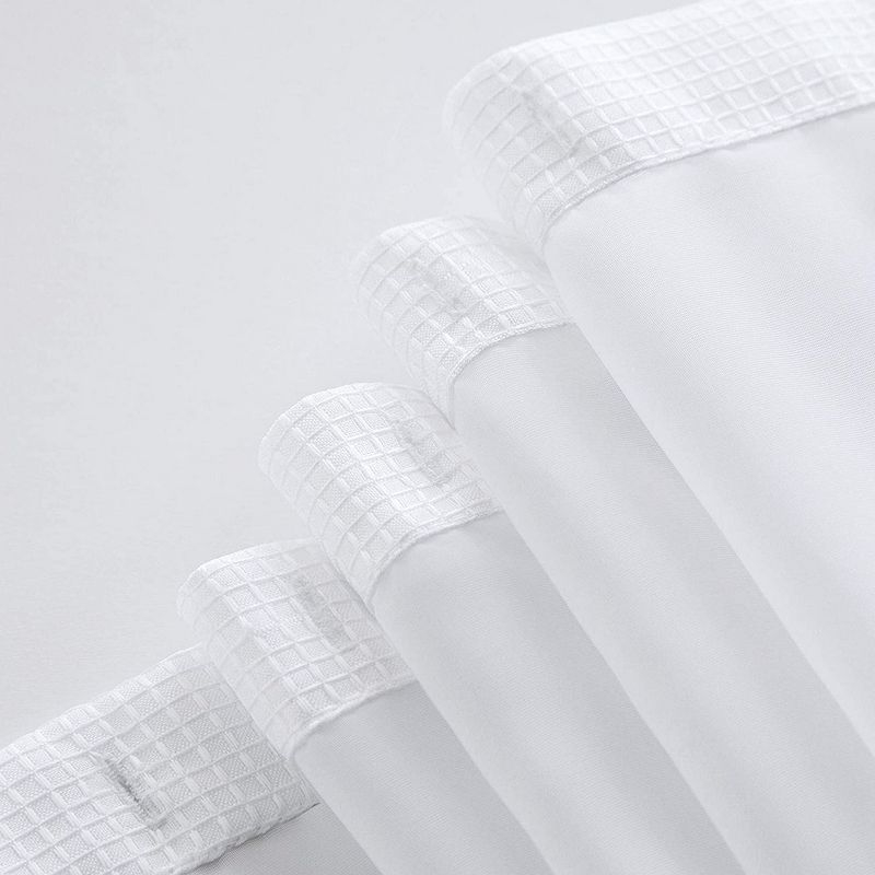 Dainty Home Complete Shower Curtain With Detachable Liner - White