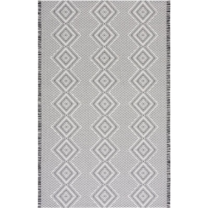 Augustine AGT507 Machine Made Indoor Area Rug - Ivory/Black - 5'x7'-7" - Safavieh