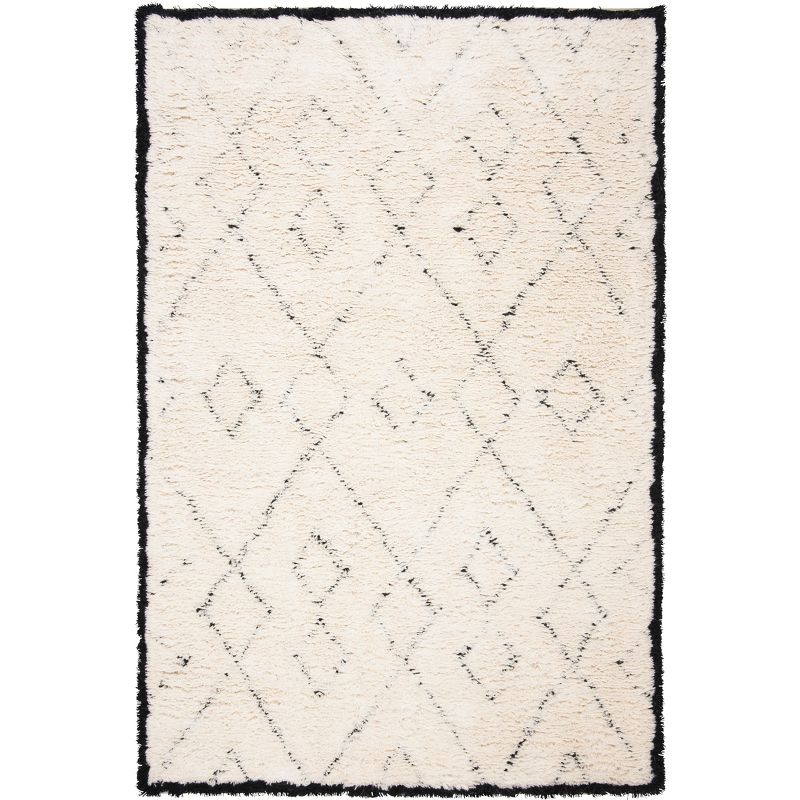Casablanca CSB917 Hand Tufted Area Rug - Ivory/Black - 3'x5' - Safavieh.