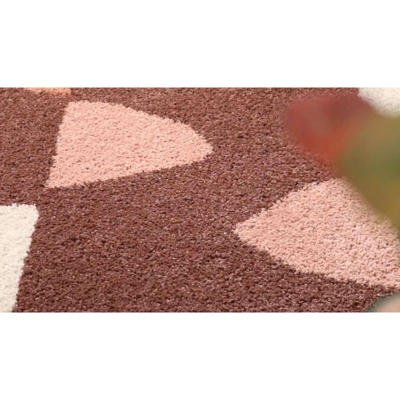 Balta Rugs 5'3"x7' Erin Striped Plush Teen Rug Cream: High Pile, Stain-Resistant, OEKO-TEX Certified, Indoor Use