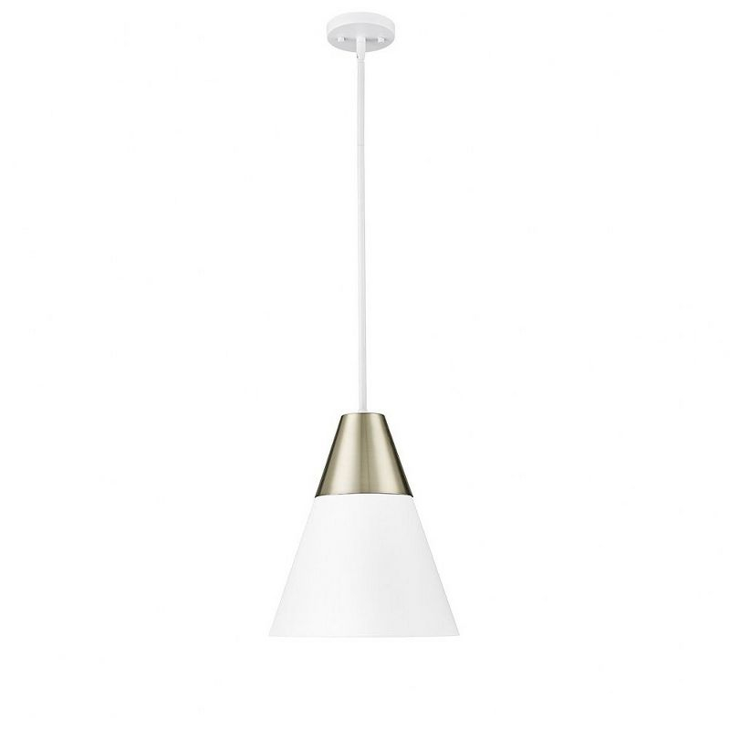 Millennium Lighting Annos 1 - Light Pendant in  Matte White/Modern Gold