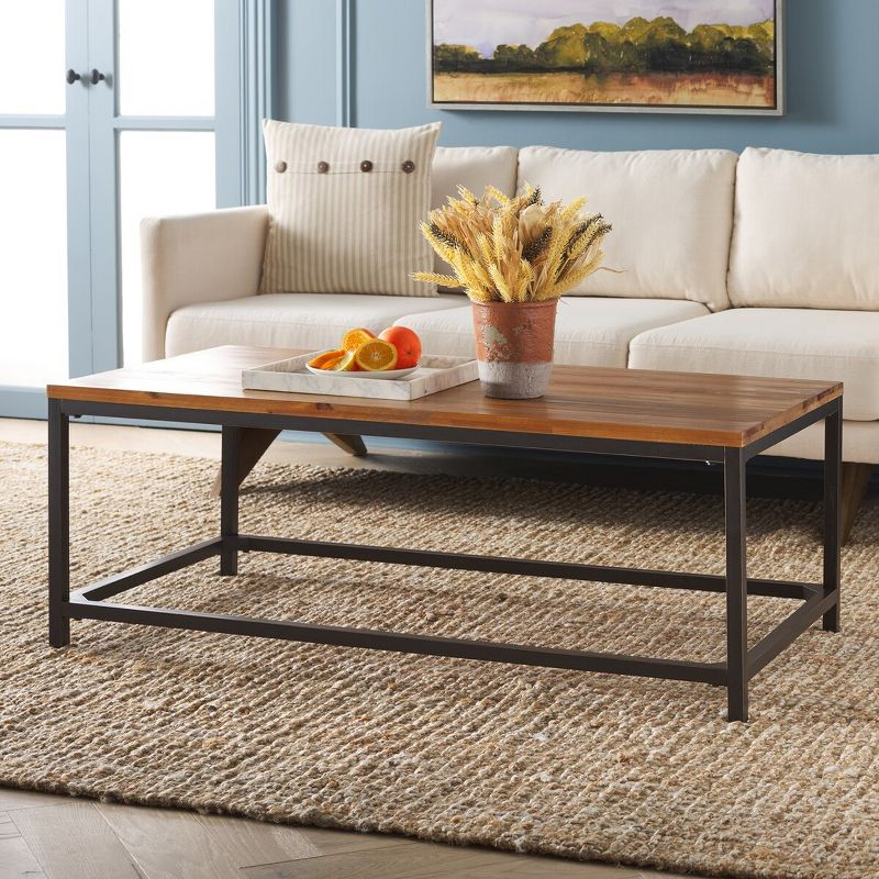 Alec Coffee Table - Brown Pine - Safavieh
