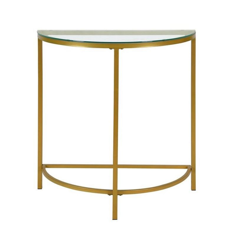 Carolina Living Fenice Demilune Console Table - Gold