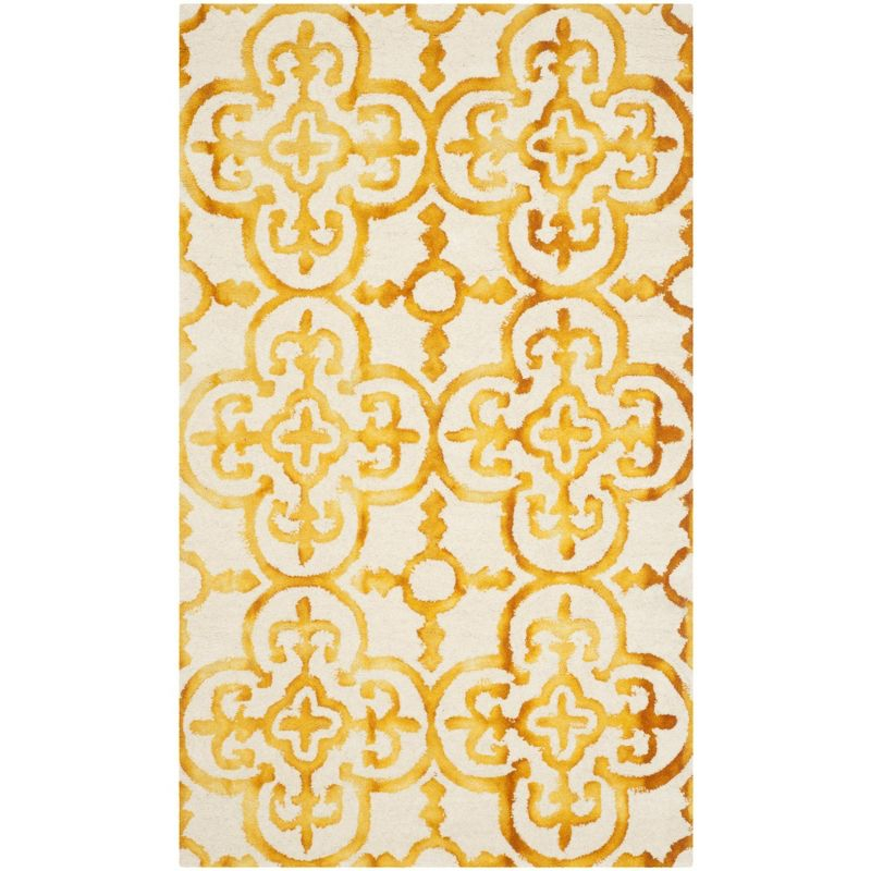 Dip Dye DDY711 Hand Tufted Indoor Accent Rug - Ivory/Gold - 3'x5' - Safavieh