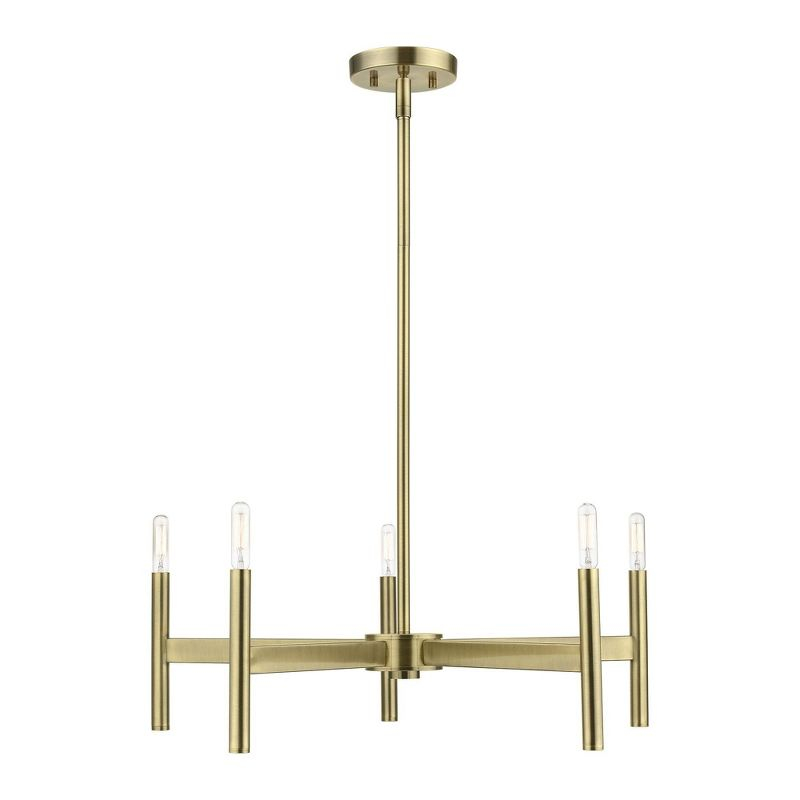 Livex Lighting Copenhagen 5 - Light Chandelier in  Antique Brass