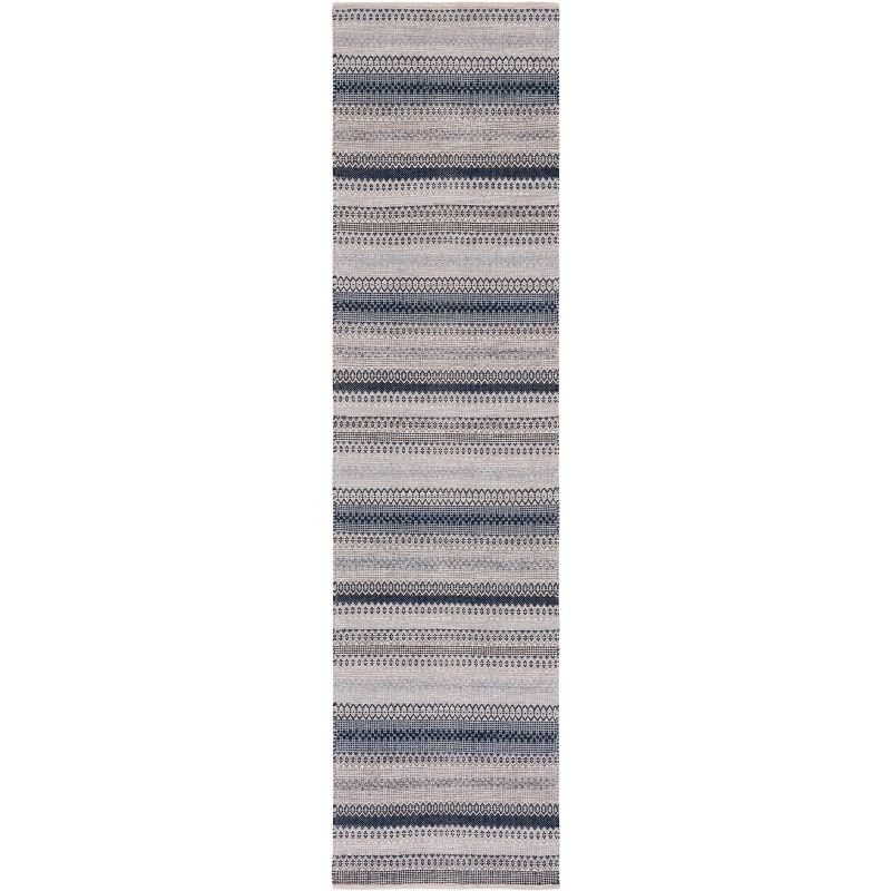 Kilim KLM475 Hand Woven Runner Rug - Grey/Black - 2'3"x9' - Safavieh.
