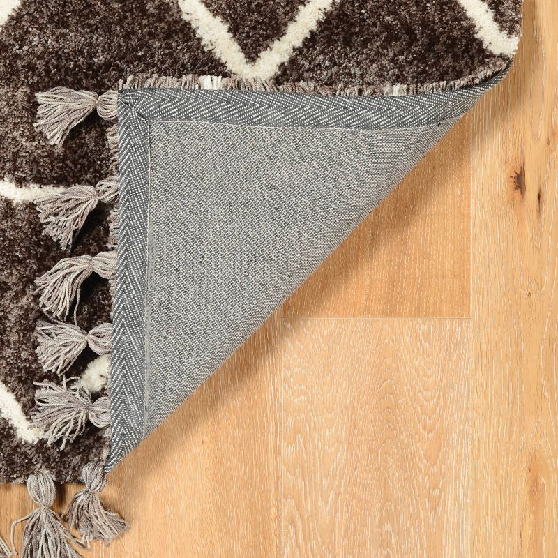 5'x7' Marrakech Zip Rug Gray/Ivory - Linon: Contemporary Tufted Accent, Medium Pile, Indoor Rectangle Rug