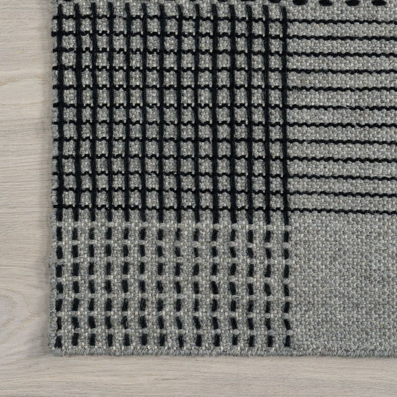 Nuloom Oregon Plaid Wool Area Rug, 6' x 9', Grey