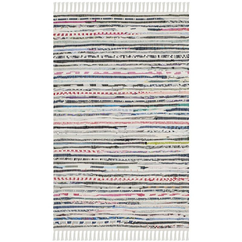 Rag Rug RAR125 Hand Woven Indoor Accent Rug - Ivory/Multi - 2'3"x3'9" - Safavieh.