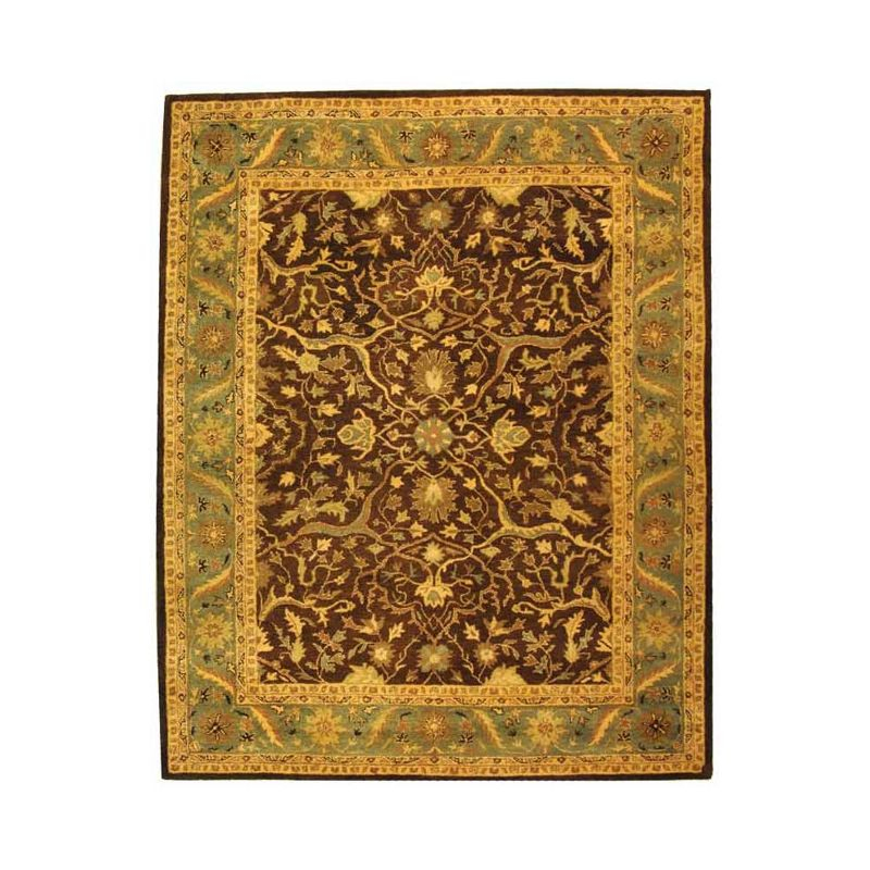 Antiquity AT14 Hand Tufted Indoor Area Rug - Brown/Green - 7'6"x9'6" - Safavieh