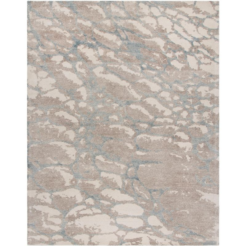 Restoration Vintage RVT112 Hand Tufted Indoor Area Rug - 8'x10' - Light Brown/Ivory - Safavieh