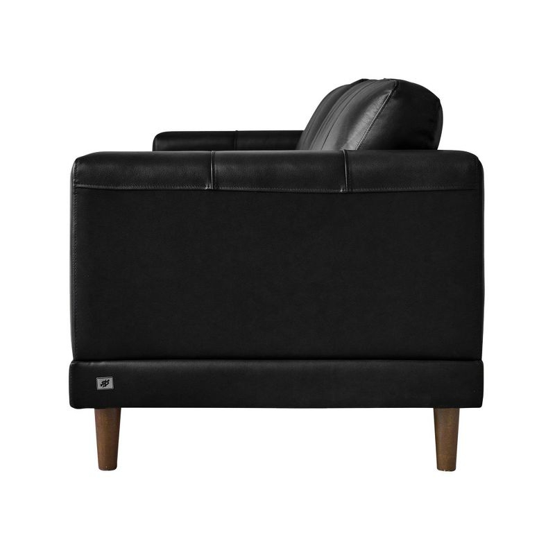 2pc Hanson Set Black - Picket House Furnishings: Leather Upholstery, Modern Sofa & Loveseat Combo
