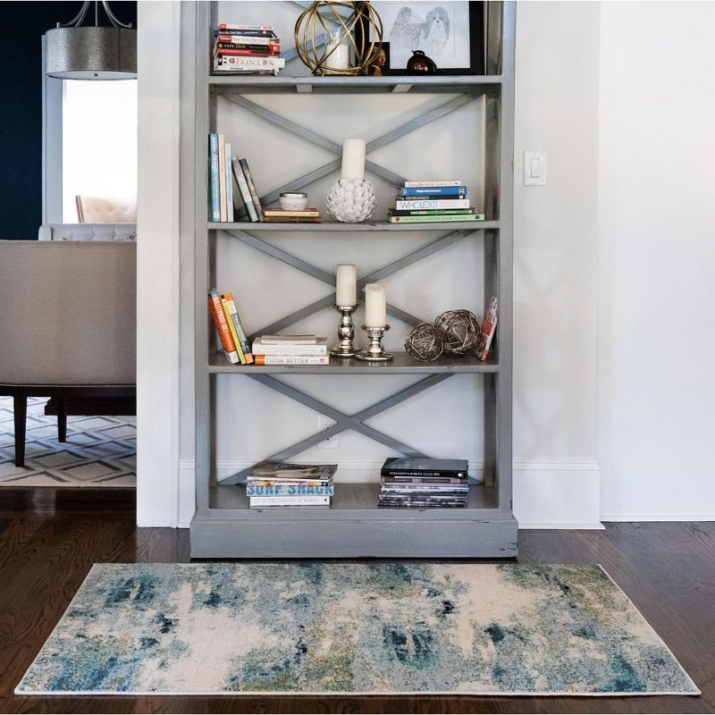 Unique Loom Chromatic Collection Area Rug - Avalon (8'  x 10' Rectangle Light Blue/Gray)