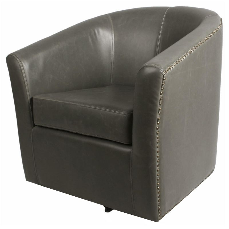 New Pacific Direct Ernest Bonded Leather Swivel Chair