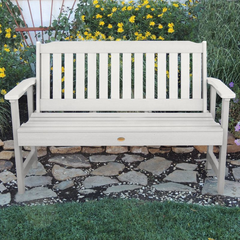 4' Lehigh Garden Bench White - highwood: Durable Poly Lumber, Fade-Resistant, 500lb Capacity