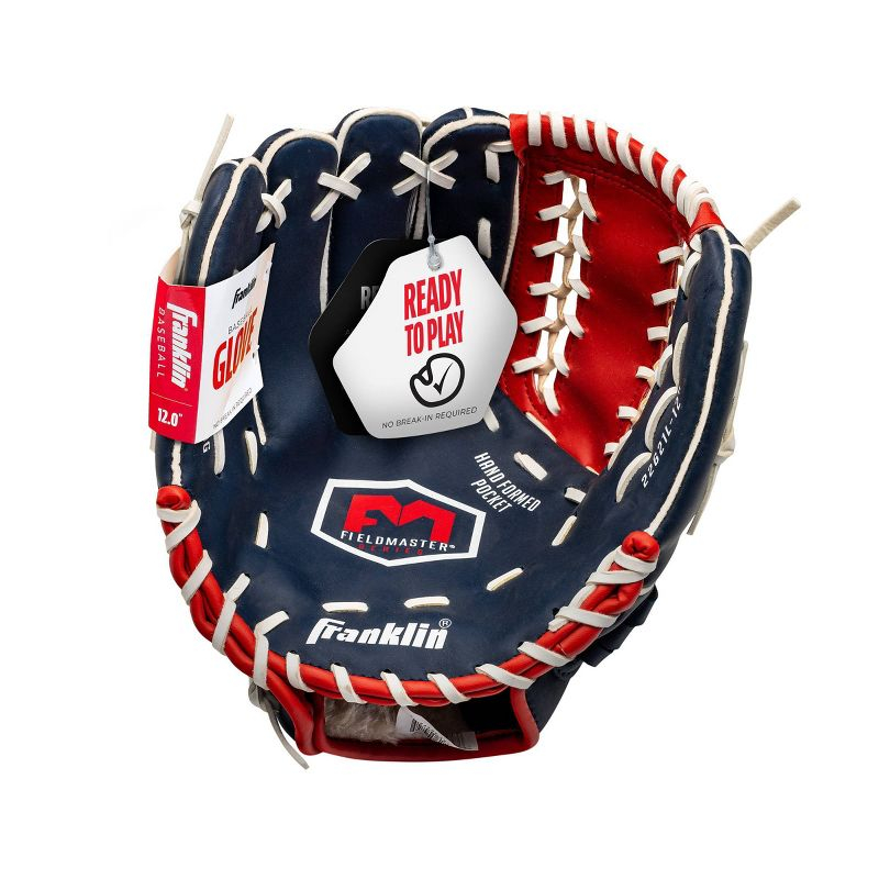 Franklin Sports Field Master USA Series 12.0" Baseball Glove - Left Handed Thrower Blue/Red