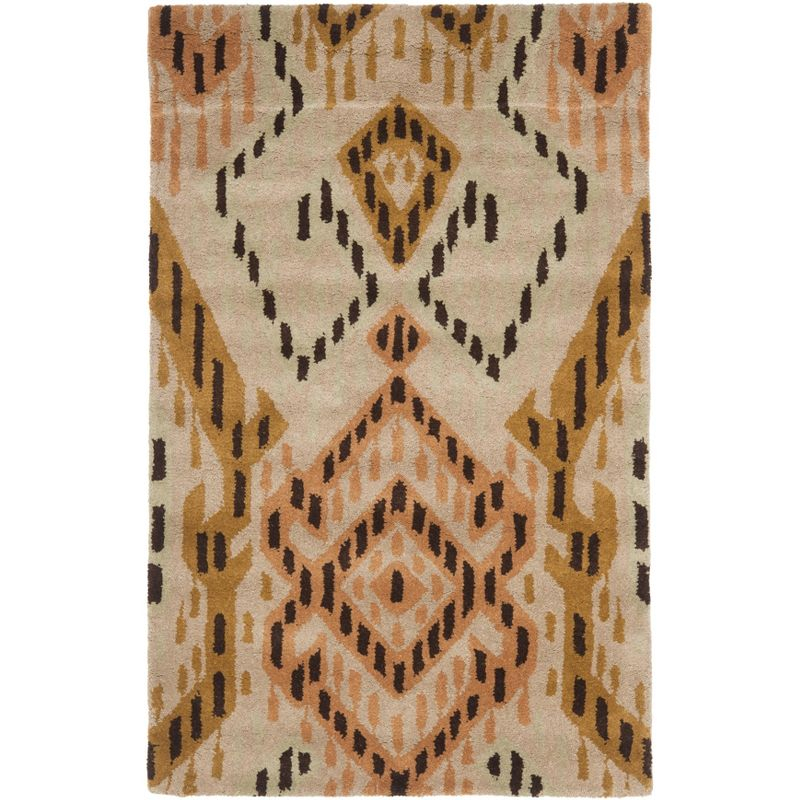 Wyndham WYD373 Hand Tufted Accent Rug - Brown/Ivory - 2'6"x4' - Safavieh.