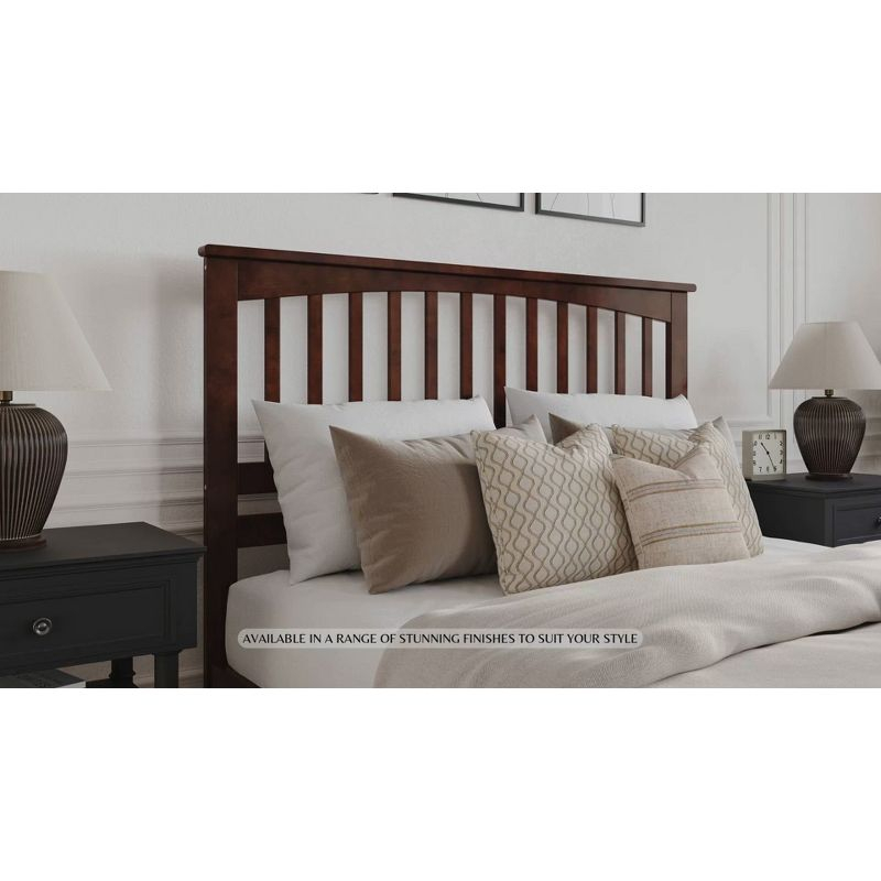 AFI Furnishings Mission Queen Headboard with Turbo Charger in Espresso