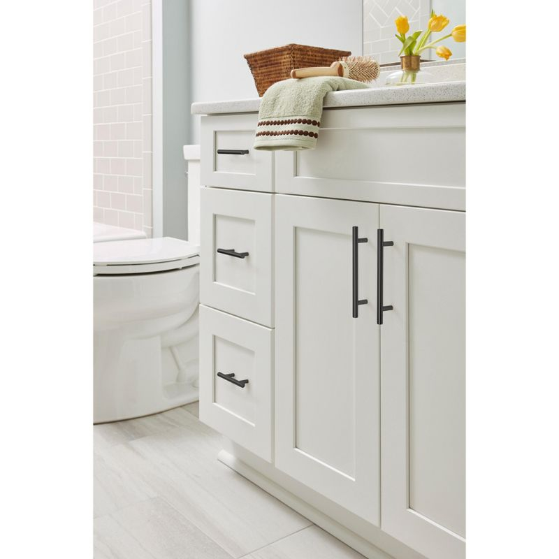 Amerock Bar Pulls 3 inch (76mm) Center-to-Center Matte Black Cabinet Pull - 10 Pack