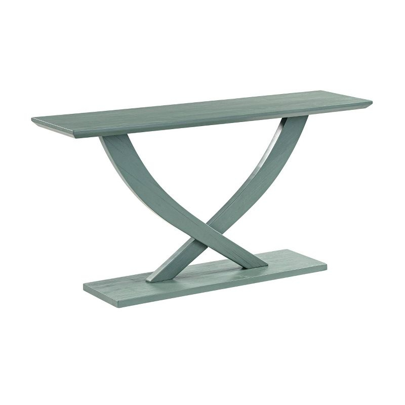 Boraam Rasmus Console Table Spanish Moss: Rubberwood Entryway Furniture, Transitional Style