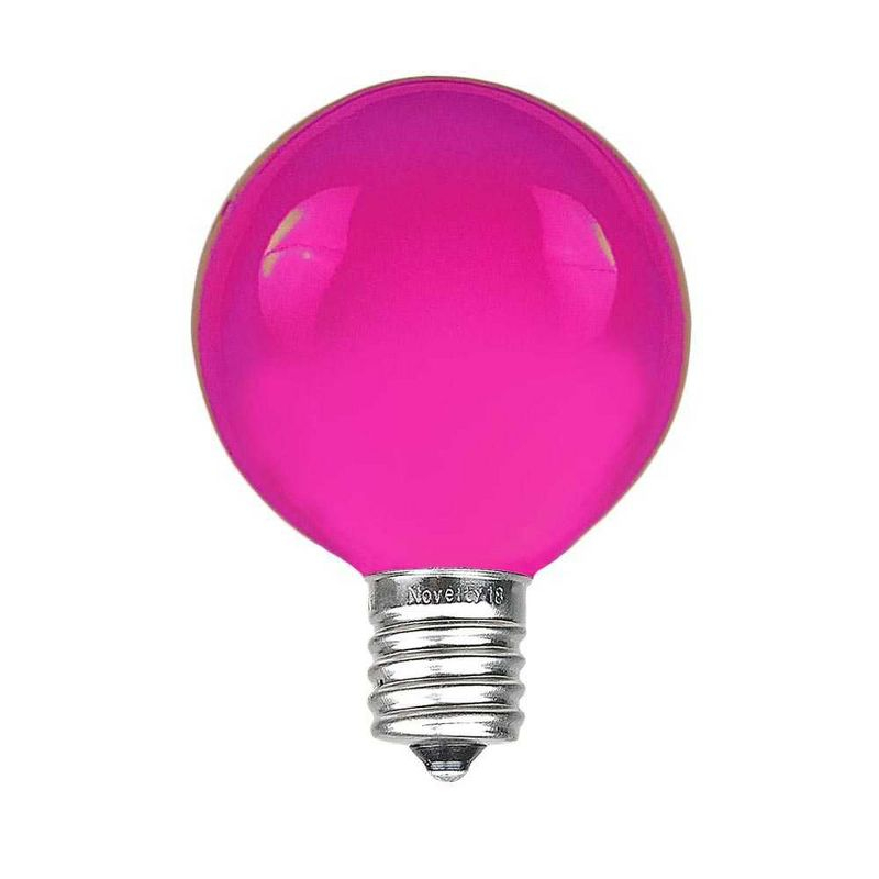 Novelty Lights 100 Feet Purple G40 Globe Outdoor Patio String Lights, Brown Wire