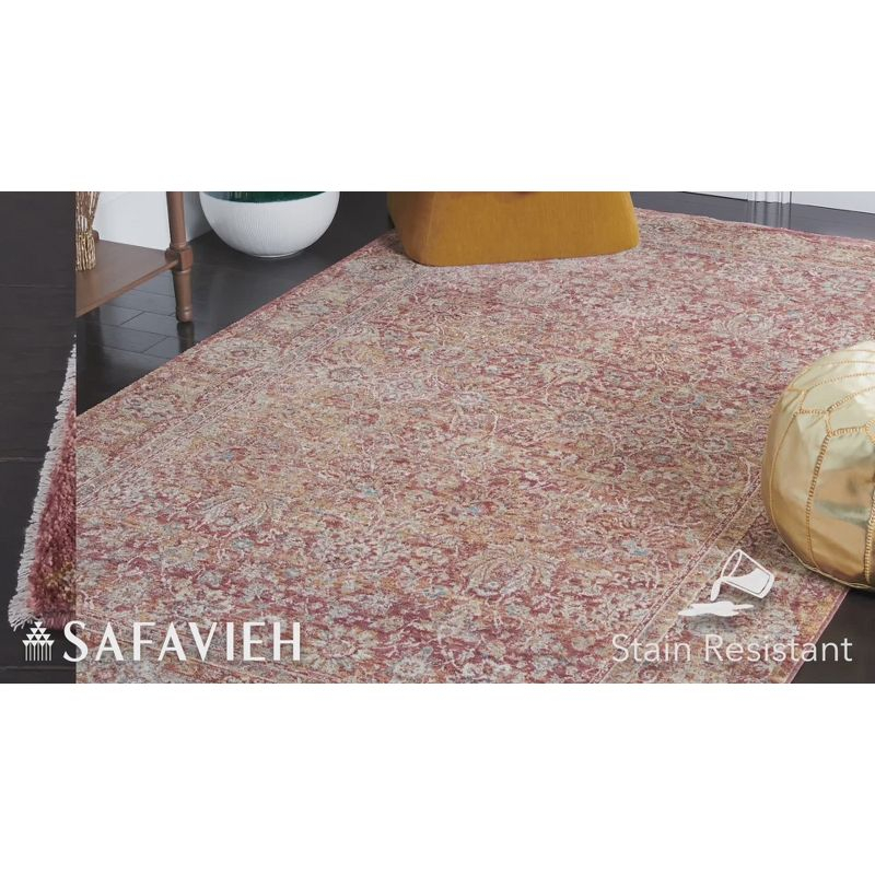 Valencia VAL570 Power Loomed Area Rug - Ivory/Rust - 4'x6'2" - Safavieh.